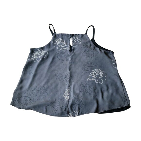 Michael Studio Pre-loved Plus-size Gray Floral Pattern Tank Top. Size 20 - Picture 6 of 10